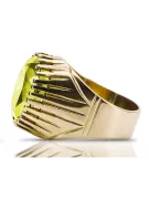 Žlutý peridot 14k žluté zlato  Vintage craft vrc048y